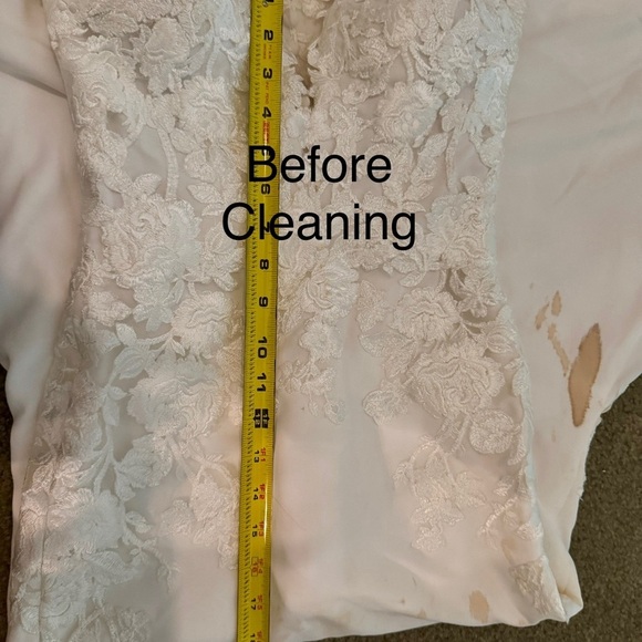 Pronovias Epico Wedding Dress & Veil Sz U. 0. Professionally cleaned & preserved - Picture 12 of 16